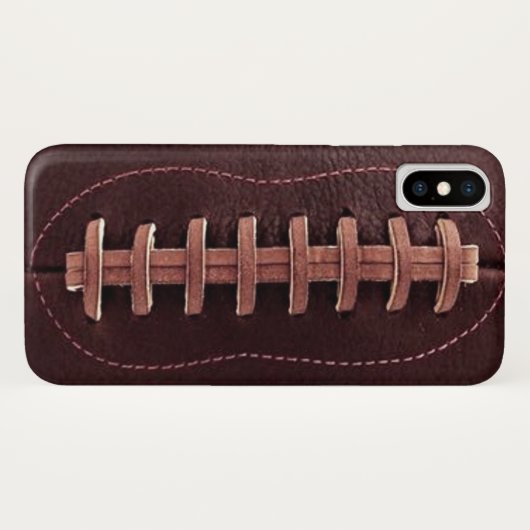 ヴィンテージフットボールレザーレーススポーツ Case-Mate iPhoneケース (裏面(横))