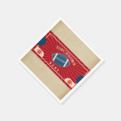 ヴィンテージフットボール赤ちゃんシャワー歓迎サイン スタンダードカクテルナプキン (角)