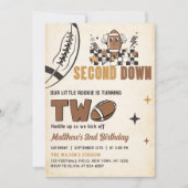 ヴィンテージフットボール2回目の誕生日招待状 招待状 (正面)