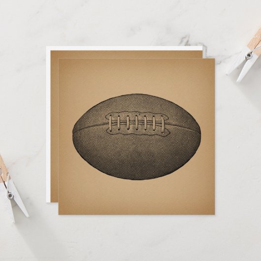 ヴィンテージフットボー図解入りの、写真付きのルアンティークスポーツアート カード (正面/裏面インサイチュ)