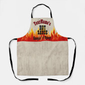 ヴィンテージフパーソナライズされたレイムホットソースシェフ エプロン (正面)