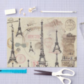 ヴィンテージフフランスのァイルタワーデクページ 薄葉紙 (クラフト)