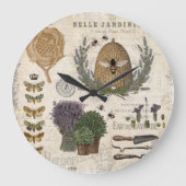 ヴィンテージフフランスのァームハウスビー ラージ壁時計 (正面)