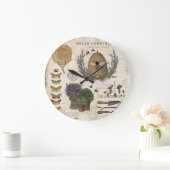 ヴィンテージフフランスのァームハウスビー ラージ壁時計 (ホーム)