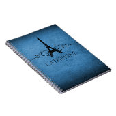 ヴィンテージフフランスのェロッシュノートパソコン(青) ノートブック (右側)