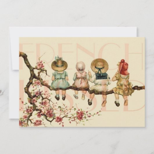 ヴィンテージフフランスのレンド招待状 招待状 (正面)
