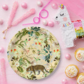 ヴィンテージフモダンラワージャングルトロピカル ペーパープレート (パーティー)