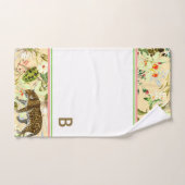 ヴィンテージフモダンラワータイガージャングルトロピカル バスタオルセット (ハンドタオル)