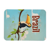 ヴィンテージフライでブラジル旅行ポスター マグネット (横)