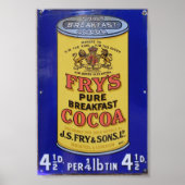ヴィンテージフライのピュアブレックファーストココア広告 ポスター (正面)
