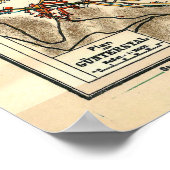 ヴィンテージフライブルクimブリーズガウのドイツの地図(1911年) ポスター (角)