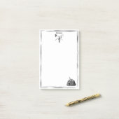 ヴィンテージフライモノグラムの釣りの事後記録 ポストイット (デスク上)