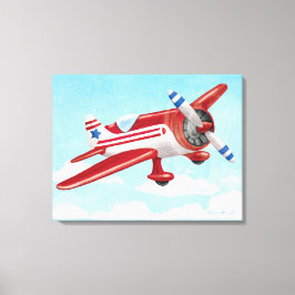 ヴィンテージフライヤー：赤、白、青 キャンバスプリント