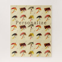 ヴィンテージフライ湖チラシ漁師