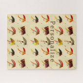 ヴィンテージフライ湖チラシ漁師 ジグソーパズル (横)