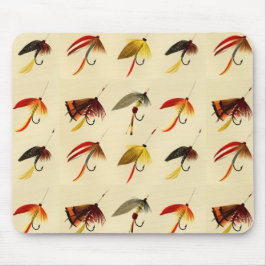 ヴィンテージフライ湖チラシ漁師 マウスパッド