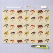 ヴィンテージフライ湖チラシ漁師 薄葉紙 (クラフト)