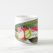 ヴィンテージフライ釣りニジマス コーヒーマグカップ (中央)