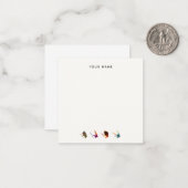 ヴィンテージフライ釣りフライ後備付き ノートカード (正面/裏面インサイチュ)