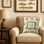 ヴィンテージフライ釣りフライ水彩航海のThr アウトドアクッション