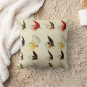 ヴィンテージフライ釣りフライ水色航海の クッション (ブランケット)