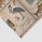 ヴィンテージフライ釣りマス湖の魚の切り離し芸術 薄葉紙 (詳細)