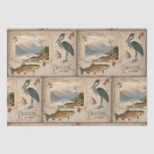 ヴィンテージフライ釣りマス湖の魚の切り離し芸術