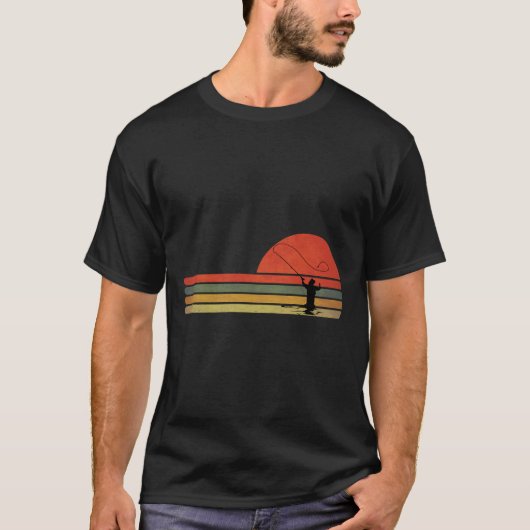 ヴィンテージフライ釣り用フライ釣り Tシャツ (正面)