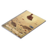 ヴィンテージフラウンダースフラットフィッシュ魚釣り招待状 ノートブック (左側)