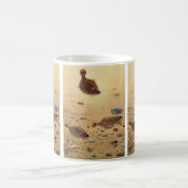 ヴィンテージフラウンダー、海洋海ライフフラットフィッシュ コーヒーマグカップ (中央)