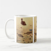 ヴィンテージフラウンダー、海洋海ライフフラットフィッシュ コーヒーマグカップ (左)