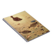 ヴィンテージフラウンダー、海洋海ライフフラットフィッシュ ノートブック (右側)