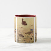 ヴィンテージフラウンダー、海洋海ライフフラットフィッシュ マグカップ (中央)