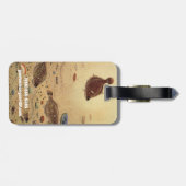 ヴィンテージフラウンダー、海洋海ライフフラットフィッシュ ラゲッジタグ (裏面横)