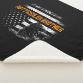 ヴィンテージフラグおもしろい犬ロットワイラーブラザ最高のー シェルパブランケット (3/4)