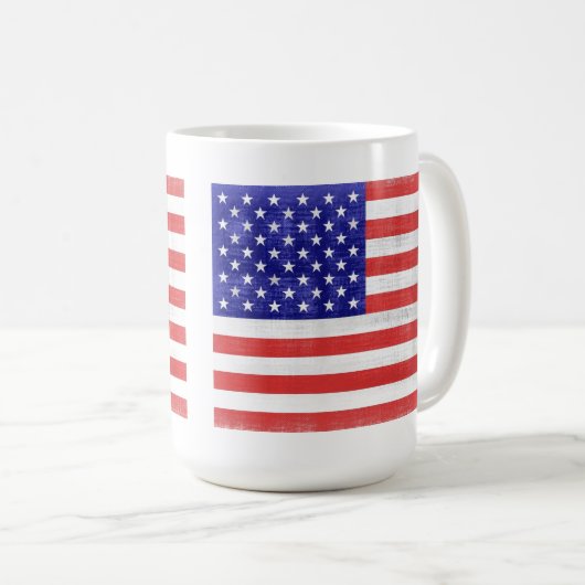 ヴィンテージフラグ統一された州マグス コーヒーマグカップ (正面右)