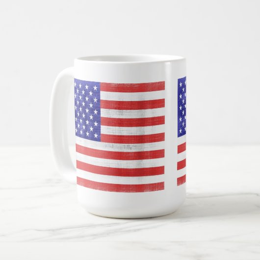 ヴィンテージフラグ統一された州マグス コーヒーマグカップ (正面左)