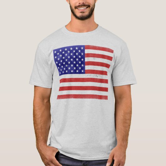 ヴィンテージフラグ統一された州Tシャツ Tシャツ (正面)