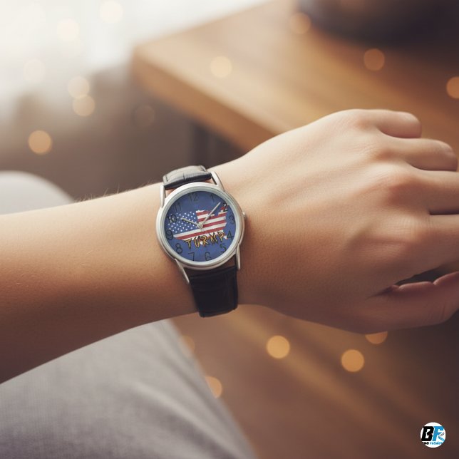 ヴィンテージフラグ金ゴールドターンプ2025 -Aタイムレストリビュート 腕時計 (Vintage America Watch)