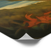 ヴィンテージフラダンスハワイアン女性旅行 ポスター (角)