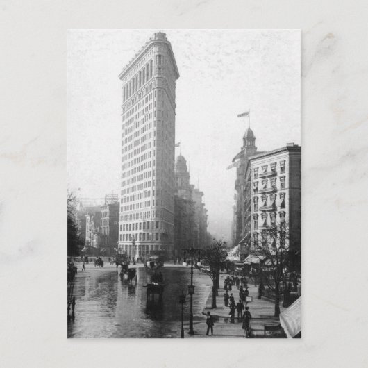 ヴィンテージフラチロン建物NYC写真 ポストカード (正面)
