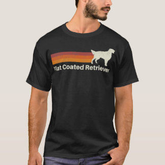 ヴィンテージフラットコートリトリバーレトロママパパドッグ Tシャツ