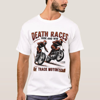 ヴィンテージフラットトラックオートバイレース – デスレース Tシャツ