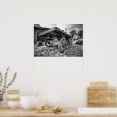 ヴィンテージフラットベッドファームワゴンプリント ポスター (キッチン)