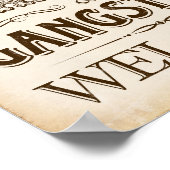 ヴィンテージフラッパーとギャングスターウェルカムサインプリント ポスター (角)