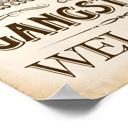 ヴィンテージフラッパーとギャングスターウェルカムサインプリント ポスター (角)