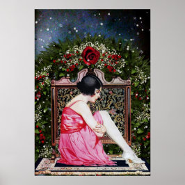 ヴィンテージフラッパーのクリスマスポスター ポスター