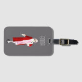 ヴィンテージフラッパーの女の子 ラゲッジタグ (正面横)