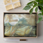 ヴィンテージフラッパーレディで黄色のデコパージュ 薄葉紙 (ギフト)