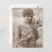 ヴィンテージフラッパー写真(150) ポストカード (正面/裏面)
